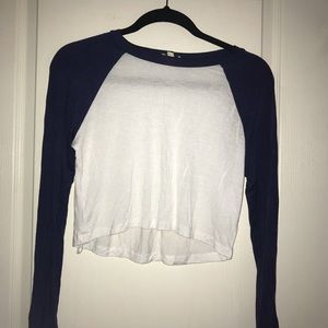 Lily White (Nordstrom Brand) Cropped Baseball Tee